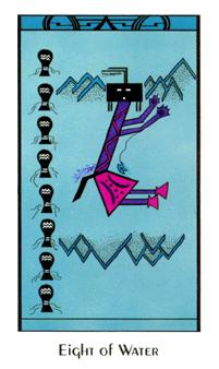 ʥ - Santa Fe Tarot - ʥ - Eight Of Cups