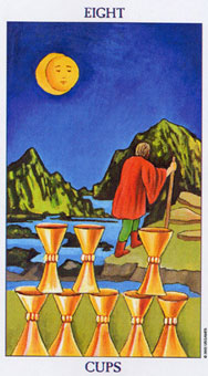 ΰ - Radiant Rider-Waite Tarot - ʥ - Eight Of Cups