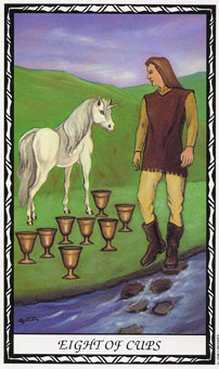  - Unicorn Tarot - ʥ - Eight Of Cups