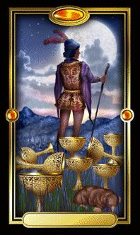 Ѥ - Gilded Tarot - ʥ - Eight Of Cups