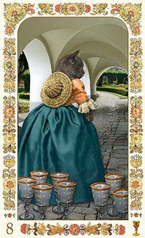 ˲è - Baroque Bohemian Cats Tarot - ʥ - Eight Of Cups