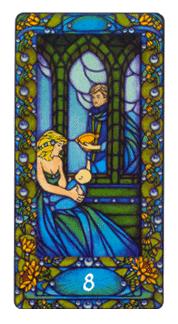  - Art Nouveau Tarot - ʥ - Eight Of Cups