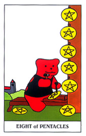 С - Gummy Bear Tarot - ǮҰ - Eight Of Pentacles