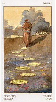 ո - Tarot of The Renaissance - ǮҰ - Eight Of Pentacles