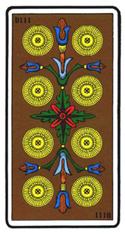 ˹ - Oswald Wirth Tarot - ǮҰ - Eight Of Pentacles