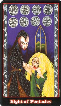 Ѫ - Vampire Tarot - ǮҰ - Eight Of Pentacles