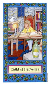  - Whimsical Tarot - ǮҰ - Eight Of Pentacles