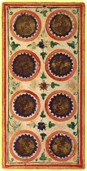 ˹ - Visconti Sforza Tarot - ǮҰ - Eight Of Pentacles