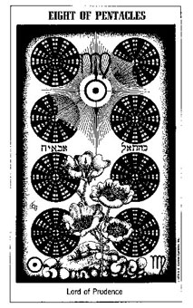 ʿ - The Hermetic Tarot - ǮҰ - Eight Of Pentacles