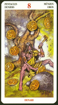  - Celtic Tarot - ǮҰ - Eight Of Pentacles