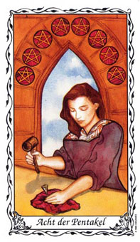 ޵ - Das Hudes Tarot - ǮҰ - Eight Of Pentacles