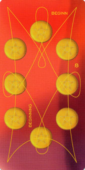 ǵﰲ - Adrian Tarot - ǮҰ - Eight Of Pentacles