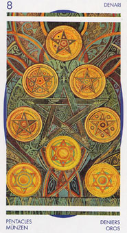 ˮ - Crystal Tarot - ǮҰ - Eight Of Pentacles