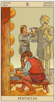 ӽΰ - Tarot of the New Vision - ǮҰ - Eight Of Pentacles