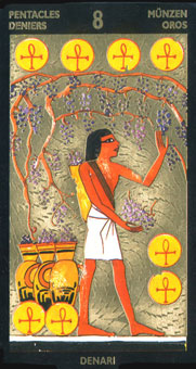  - Nefertaris Tarot - ǮҰ - Eight Of Pentacles