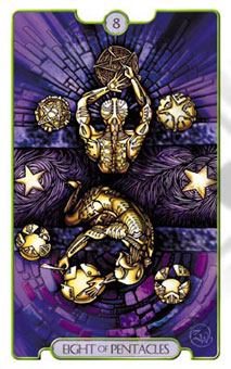 ʾ¼ - Revelations (Adflatus) Tarot - ǮҰ - Eight Of Pentacles