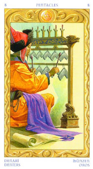 ֮ - Tarot of the Journey to the Orient - ǮҰ - Eight Of Pentacles