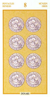 ƽ - Tarots Of The Golden Dawnt - ǮҰ - Eight Of Pentacles