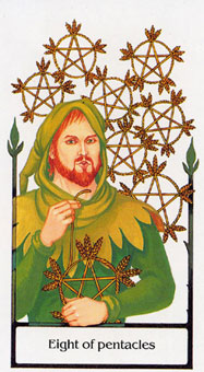 ž - Tarot Of The Old Path - ǮҰ - Eight Of Pentacles