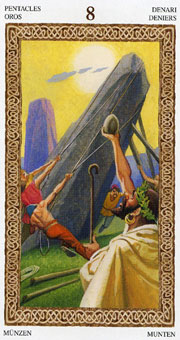 ³ - Tarot of Druids - ǮҰ - Eight Of Pentacles