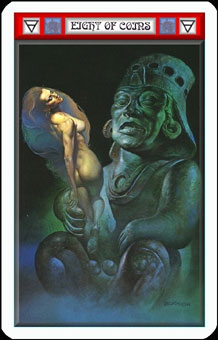 ˹Լ - Boris Vallejo Tarot - ǮҰ - Eight Of Pentacles