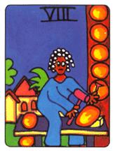  - African Tarot - ǮҰ - Eight Of Pentacles