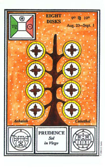 ħʽ - Tarot Of Ceremonial Magic - ǮҰ - Eight Of Pentacles