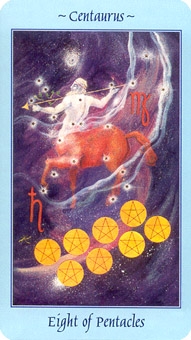  - Celestial Tarot - ǮҰ - Eight Of Pentacles