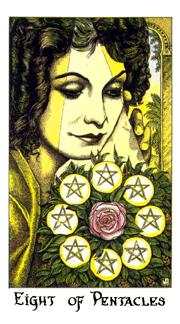  - Cosmic Tarot - ǮҰ - Eight Of Pentacles