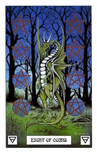  - Dragon Tarot - ǮҰ - Eight Of Pentacles