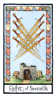 Ӣʼ - Old English Tarot -  - Eight Of Swords