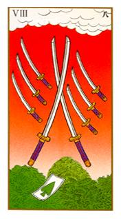  - Ukiyoe Tarot -  - Eight Of Swords