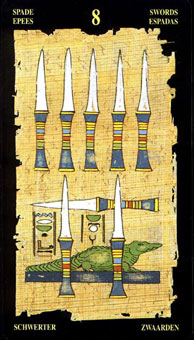  - Egyptian Tarot -  - Eight Of Swords