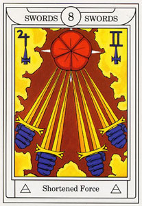 ƽ - Golden Dawn Magical Tarot -  - Eight Of Swords