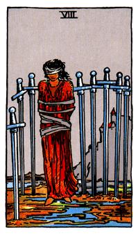 ¡ΰ - Rider Waite Tarot -  - Eight Of Swords