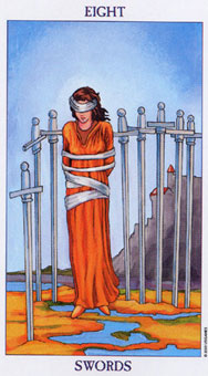 ΰ - Radiant Rider-Waite Tarot -  - Eight Of Swords