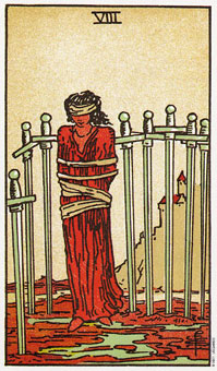 ԭʼΰ - Original Rider-Waite Tarot -  - Eight Of Swords