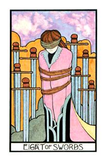 ̫ʱ - Aquarian Tarot -  - Eight Of Swords