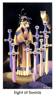 è - Cat People Tarot -  - Eight Of Swords