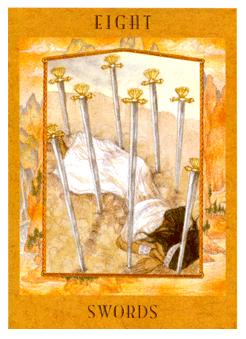 Ů - Goddess Tarot -  - Eight Of Swords