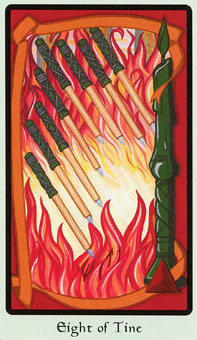  - Faery Wicca Tarot - ȨȰ - Eight Of Wands