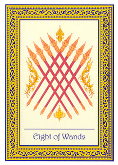 ̩ʼ - Royal Thai Tarot - ȨȰ - Eight Of Wands