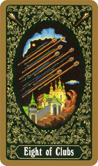  - Russian Tarot - ȨȰ - Eight Of Wands