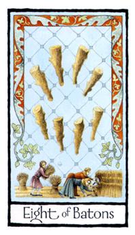 Ӣʼ - Old English Tarot - ȨȰ - Eight Of Wands