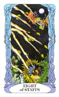 ¹⻨԰ - Moon Garden Tarot - ȨȰ - Eight Of Wands