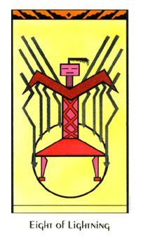 ʥ - Santa Fe Tarot - ȨȰ - Eight Of Wands