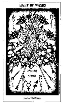 ʿ - The Hermetic Tarot - ȨȰ - Eight Of Wands