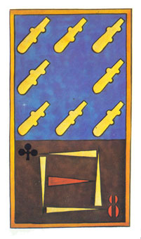 岼˹ - Papus Tarots - ȨȰ - Eight Of Wands