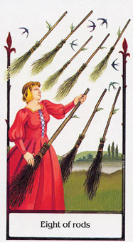 ž - Tarot Of The Old Path - ȨȰ - Eight Of Wands