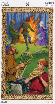 ³ - Tarot of Druids - ȨȰ - Eight Of Wands